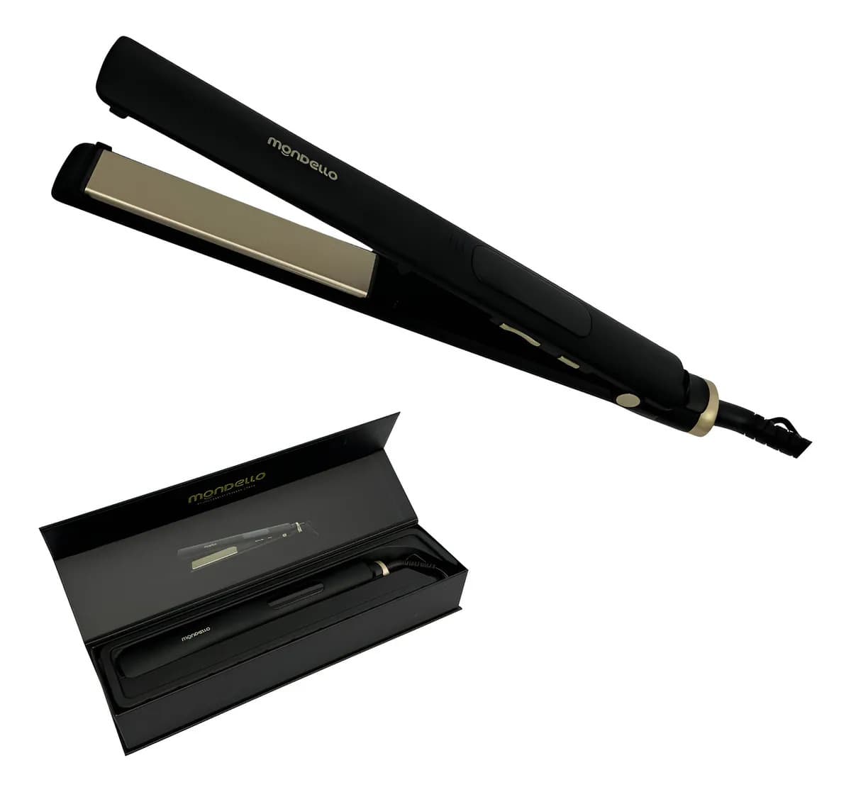 Planchita Pelo Profesional Cerámica Elegance Led Italy Liss Negro