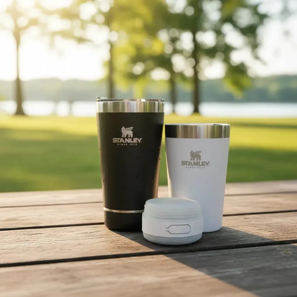 Vaso Con Parlante Color Negro con Parlante Bluetooth