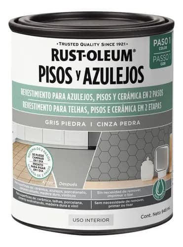 Pintura Interior Pisos Azulejos Rust-Oleum Agua 946ml Rendimiento 11m² Parte 1