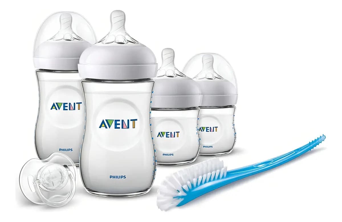 Set Para Recien Nacidos Avent Scd301/01 Mamadera Natural Color Blanco Set mamadera Natural