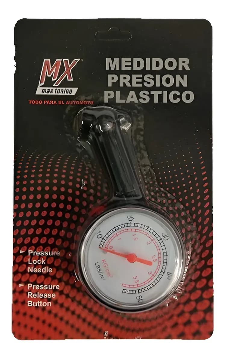 Medidor Presión Aire Manometro Cubiertas Auto Bicicleta Moto