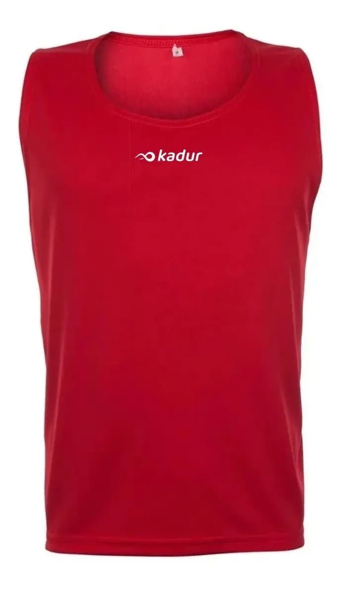Pechera Entrenamiento Futbol Infantil Equipos Musculosa Color Rojo
