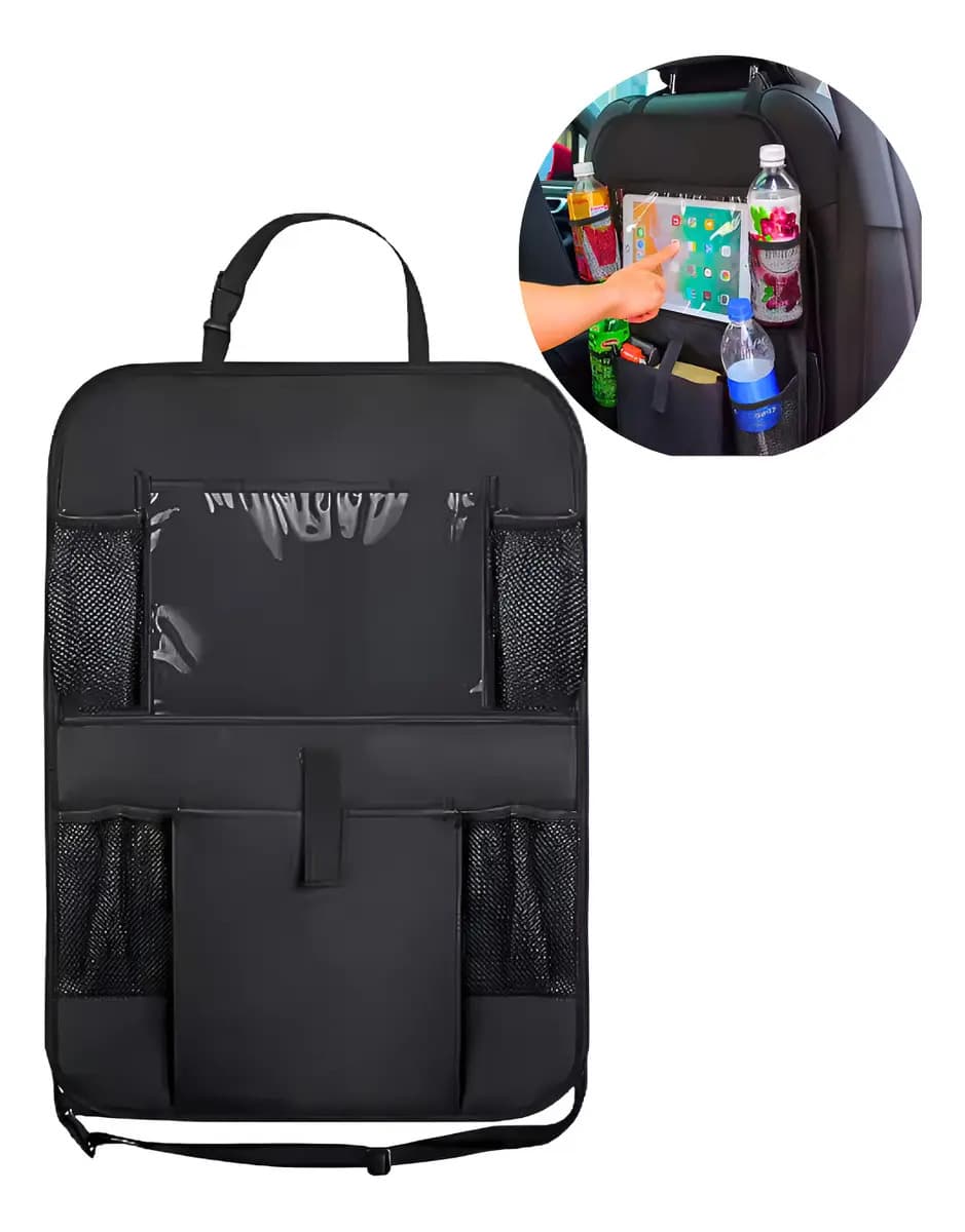 Organizador Auto Asiento Trasero Porta Tablet Celular Termos