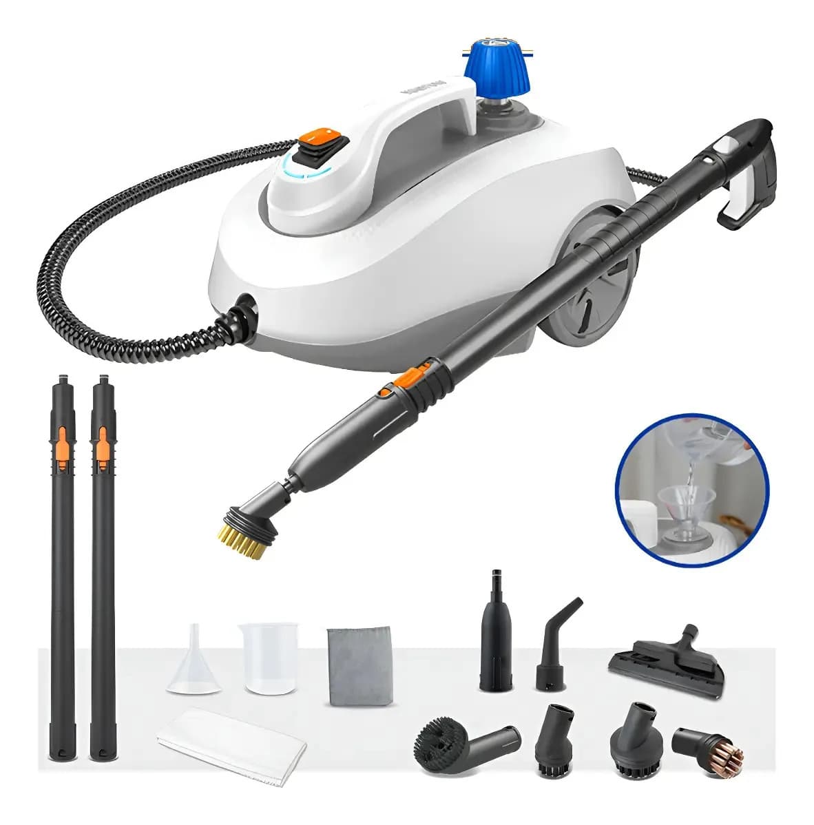 Limpiador Vapor Wadfow Wsc1515 Mopa 1800w 1,5lt 5bar Mf Shop Azul