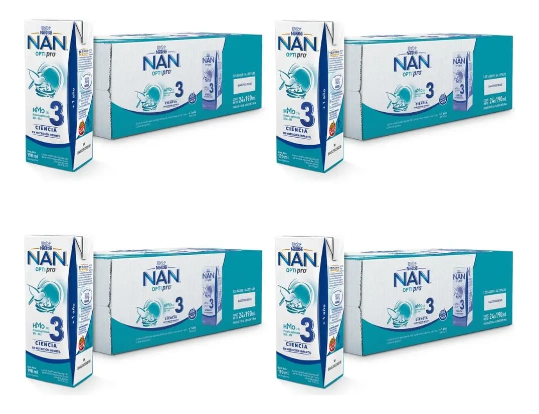 Nan Optipro 3 Liquida Lista Para Tomar Pack 96u X 190ml Sabor Neutro