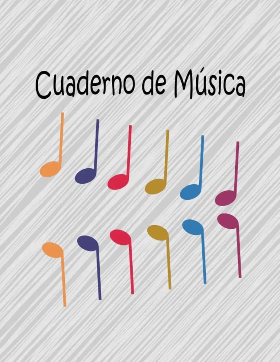 Cuaderno De Música: Cuaderno De Musica Pentagramado, Con 12