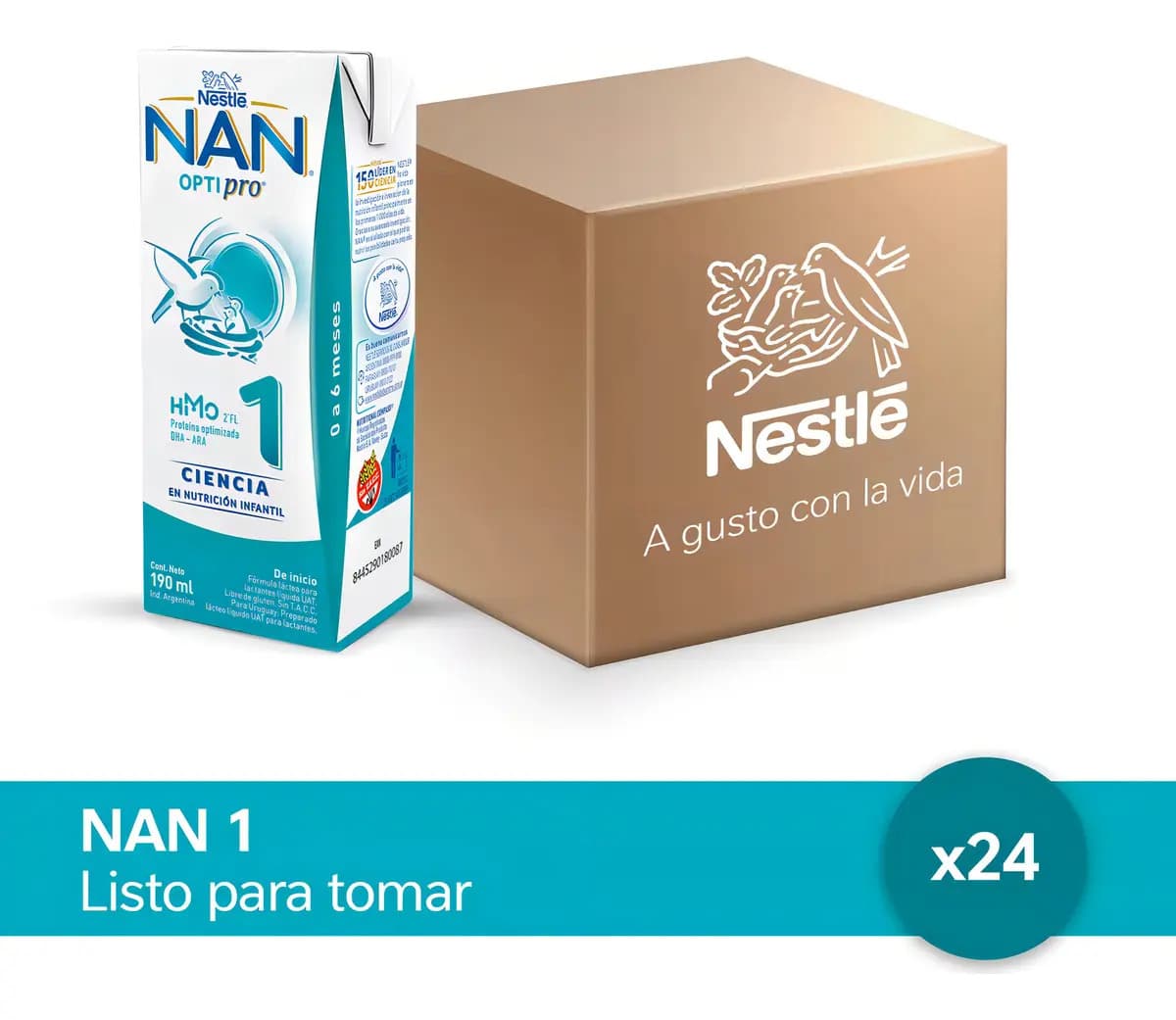 Nan Optipro 1 X 24u Leche Infantil Listo Para Tomar X 190ml
