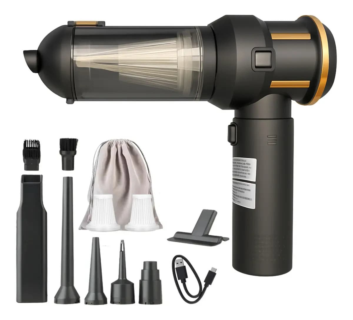 Aspiradora inalámbrica Aspiradora sin cable Suitu Aspiradora sin cable 120ml negra