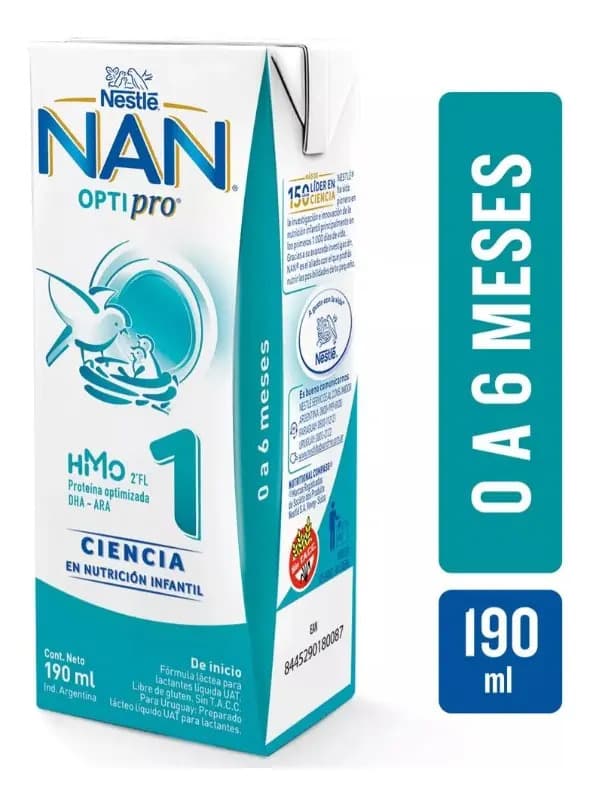 Leche Infantil Nan optipro etapa 1 190 ml 0 a 6 Meses