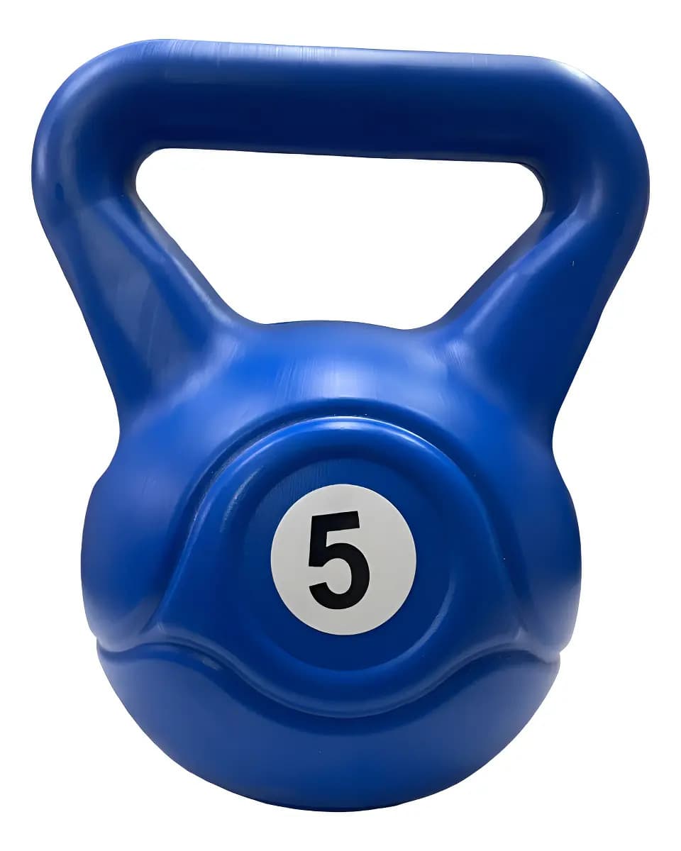 Pesa Rusa 5 Kg Pvc Mancuerna Kettlebell Pesa Rusa Funcional Color Azul