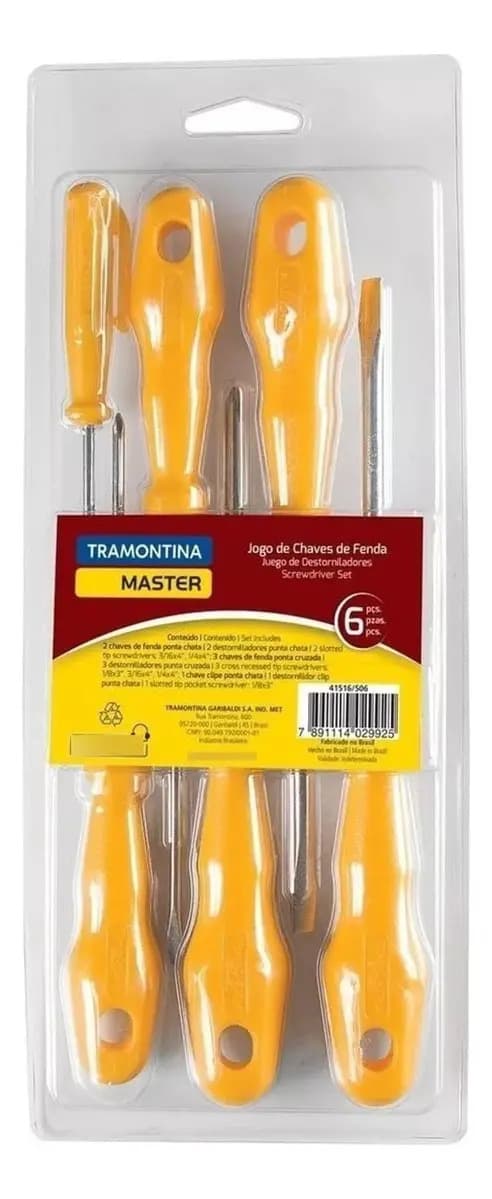 Juego Destornilladores Tramontina 6 Pcs