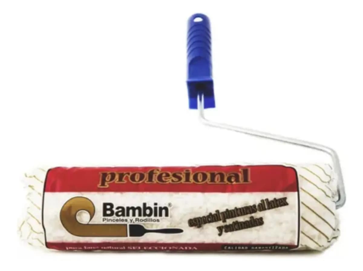 Rodillo Lana Natural 22 cm Bambin Profesional Pintura Látex