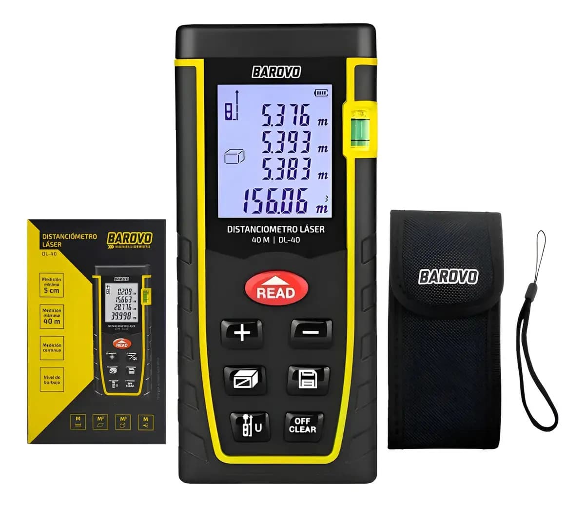 Medidor Metro Laser 40 Mts Para Medir Distancias Area Y Volumen
